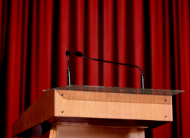 speaker podium on stage